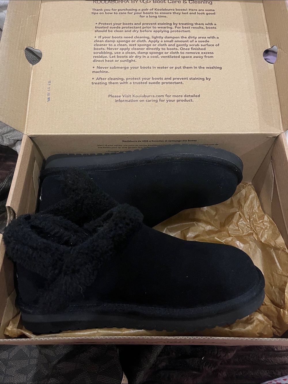 Koolaburra Women's Black Shearling-Lined Slip-On Slippers